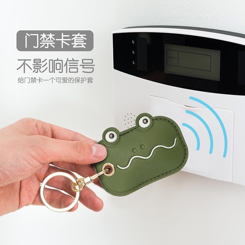 🍀台灣現貨🍀磁扣卡套 磁扣套 柴犬卡套 感應扣套 感應卡套 門禁卡套 磁卡套 磁卡保護套 磁扣套鑰匙圈 卡套 小財柴-細節圖3