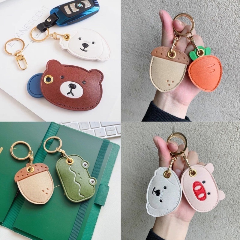 🍀台灣現貨🍀磁扣卡套 磁扣套 柴犬卡套 感應扣套 感應卡套 門禁卡套 磁卡套 磁卡保護套 磁扣套鑰匙圈 卡套 小財柴-細節圖7