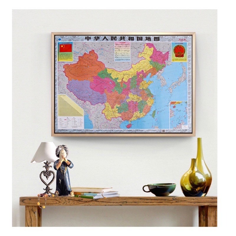 🍀台灣現貨🍀世界地圖 中國地圖 學習地圖 辦公用地圖 家用地圖 覆膜防水地圖 地圖 飾地圖 地圖海報 教學地圖-細節圖8