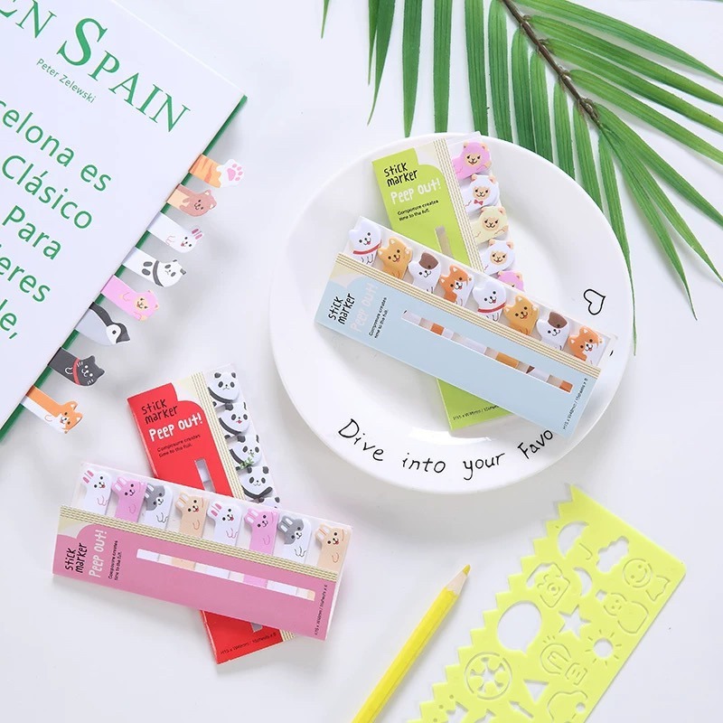 🍀台灣現貨🍀動物標籤貼 索引便利貼 索引標籤貼 標籤貼 標記貼 便利貼 記號貼 索引貼 分類標籤貼 N次貼 分類貼-細節圖5