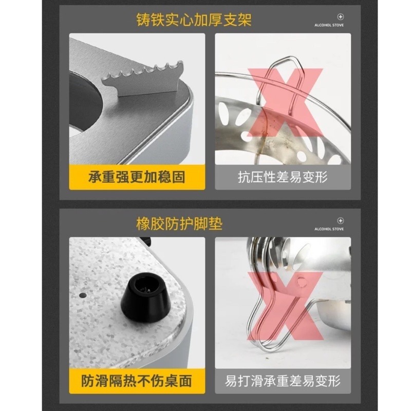 🍀台灣現貨🍀抽屜式酒精爐 酒精爐 便攜酒精爐 戶外酒精爐 防風爐 輕便爐 燃料爐 露營野炊爐 野炊爐 火鍋爐 不鏽鋼-細節圖8