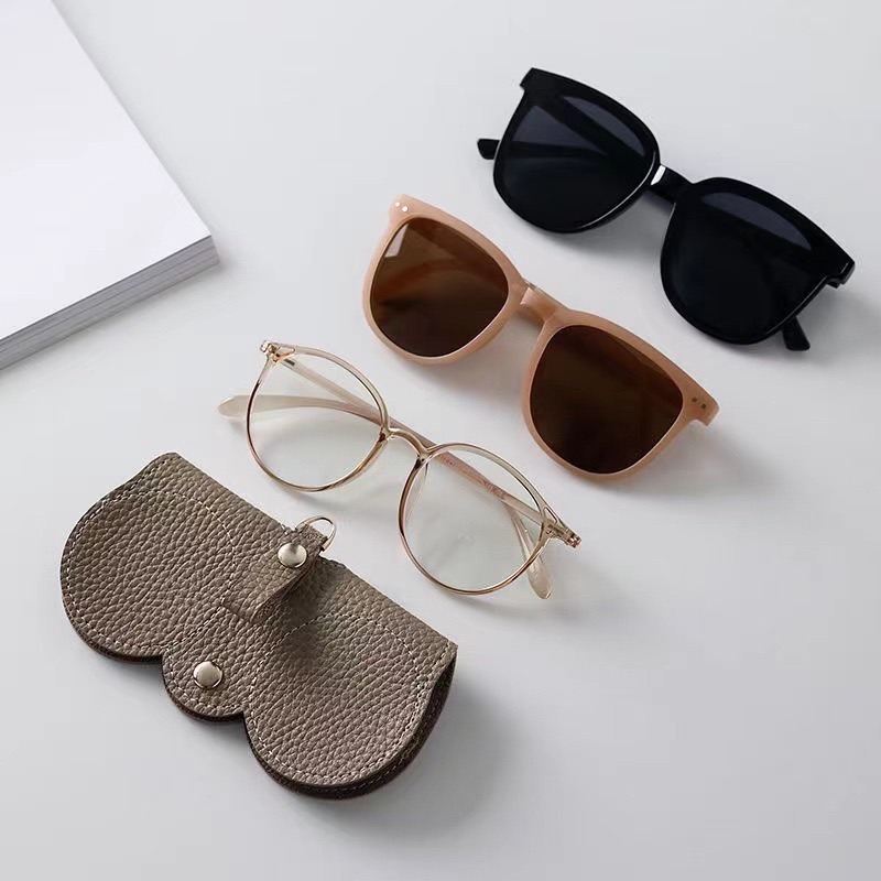 🍀台灣現貨🍀皮革眼鏡套 眼鏡保護套 眼鏡收納包 眼鏡套 眼鏡包 眼鏡收納袋 眼鏡袋 便攜眼鏡袋 掛式眼鏡包 皮革眼鏡-細節圖4