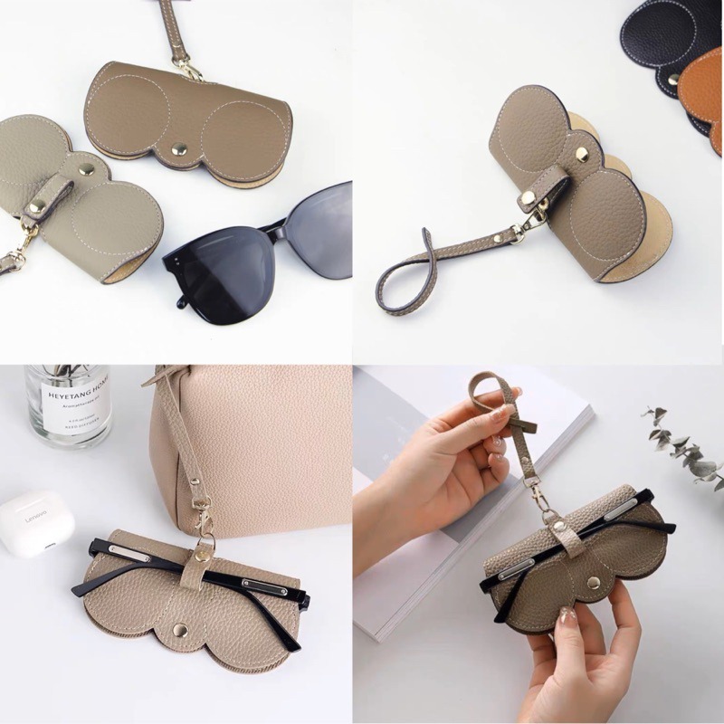 🍀台灣現貨🍀皮革眼鏡套 眼鏡保護套 眼鏡收納包 眼鏡套 眼鏡包 眼鏡收納袋 眼鏡袋 便攜眼鏡袋 掛式眼鏡包 皮革眼鏡-細節圖7