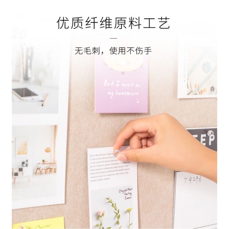 🍀台灣現貨🍀毛氈留言板🔥送圖釘📌留言板 毛氈板 毛氈佈告欄 毛氈照片牆 佈告欄 裝飾板 公布欄 佈置 展示牆 裝-細節圖4