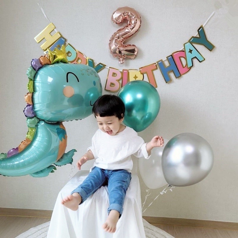 🍀台灣現貨🍀恐龍氣球 恐龍鋁箔氣球 恐龍氣球棒 生日氣球 生日佈置 氣球佈置 卡通恐龍 恐龍主題 派對佈置 造型氣球-細節圖3