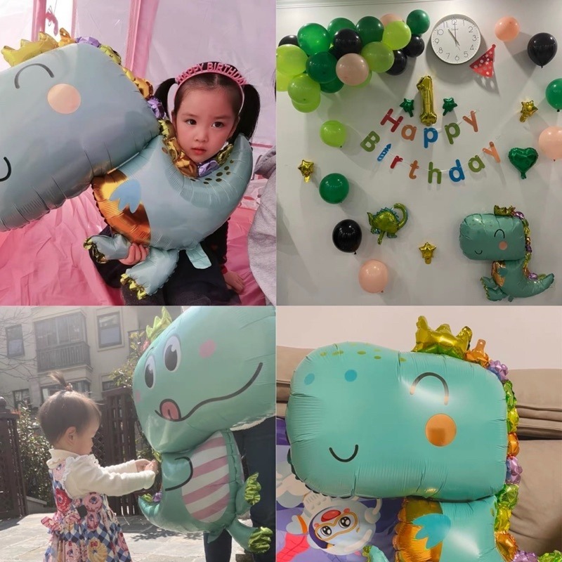 🍀台灣現貨🍀恐龍氣球 恐龍鋁箔氣球 恐龍氣球棒 生日氣球 生日佈置 氣球佈置 卡通恐龍 恐龍主題 派對佈置 造型氣球-細節圖6