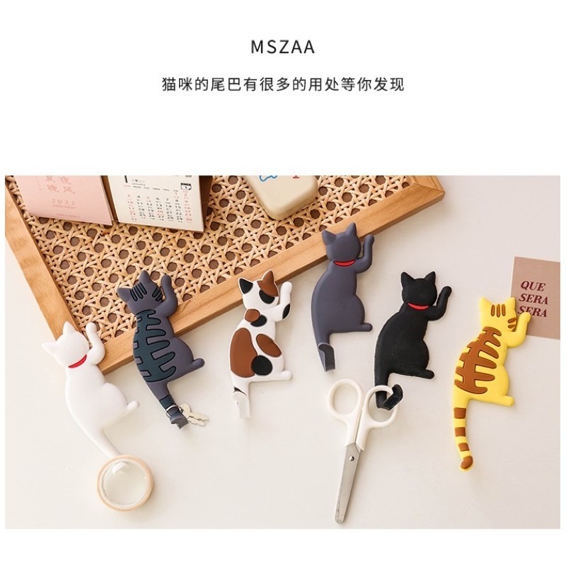 🍀台灣現貨🍀貓咪尾巴冰箱貼掛勾 貓尾巴冰箱掛勾 貓尾巴掛勾 冰箱貼掛勾 喵星人 磁吸掛勾 無痕掛勾 貓尾掛勾 貓掛勾-細節圖3
