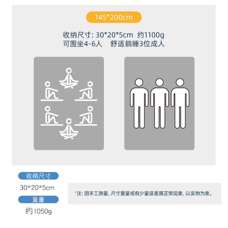 🍀台灣現貨🍀野餐墊 600D牛津布野餐墊 防潮防水墊 草皮墊 露營 睡墊 休閒墊 地墊 爬行墊 遊戲墊 野餐墊 帳篷-細節圖9
