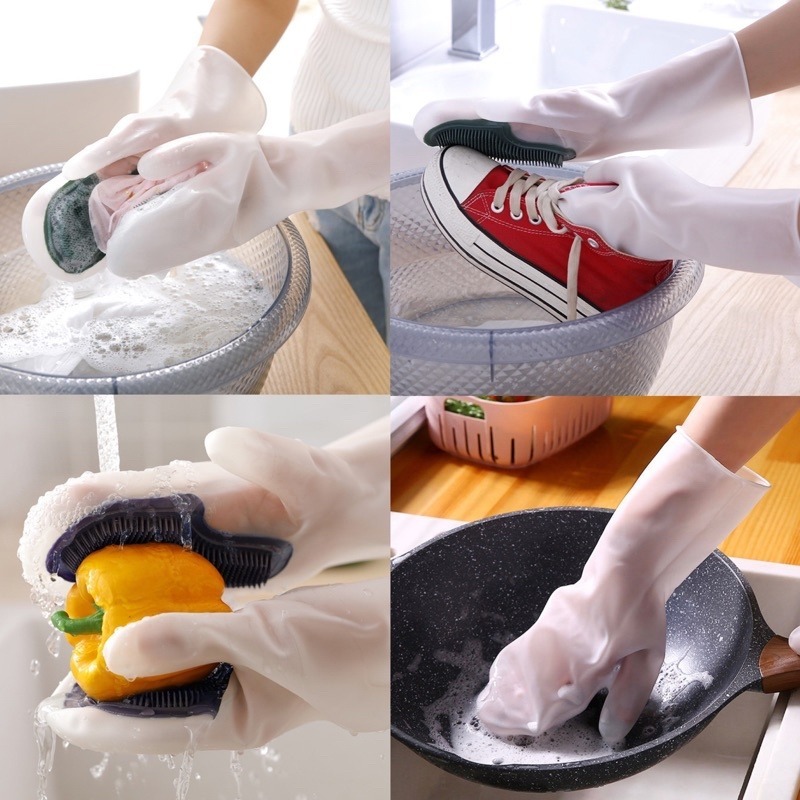 🍀台灣現貨🍀魔術刷手套 魔術洗碗手套 魔術手套 多功能手套 洗碗手套 清潔刷手套 刷洗手套 洗碗神器 防水手套 家務-細節圖8