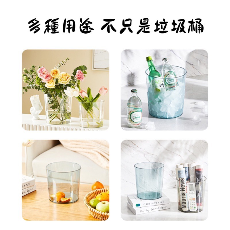 🍀台灣現貨🍀透明垃圾桶 壓克力垃圾桶 家用垃圾桶 桌上垃圾桶 垃圾桶 收納桶 簡約垃圾桶 防水垃圾桶 客廳垃圾桶 插-細節圖7