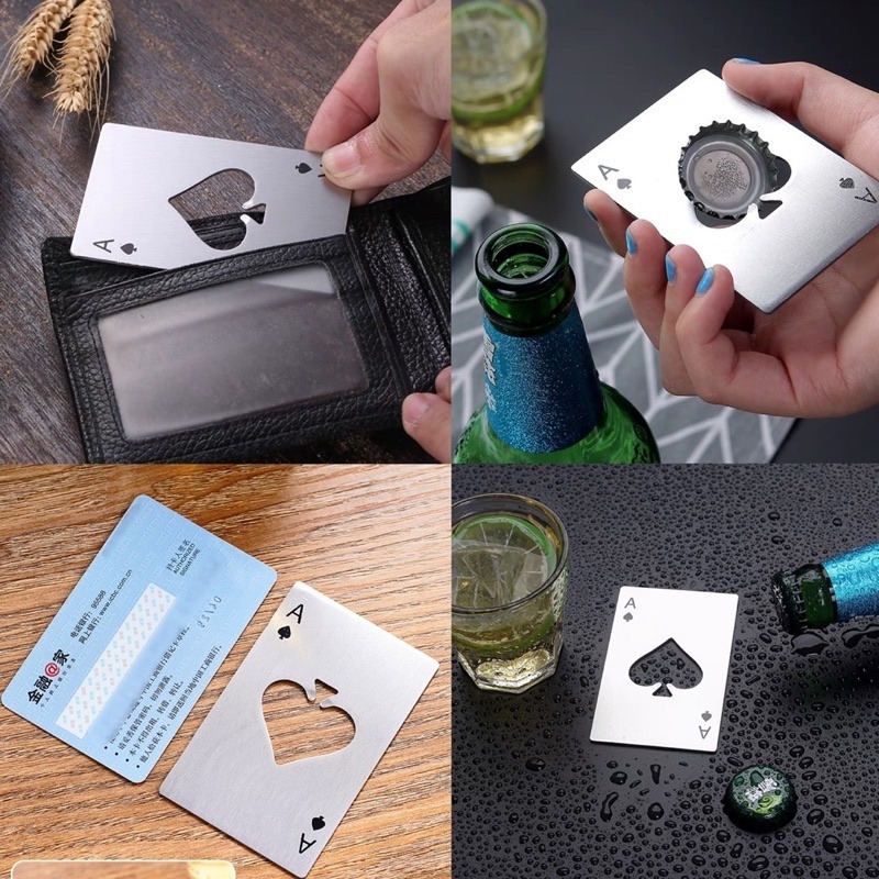🍀台灣現貨🍀撲克牌開瓶器 黑桃A開瓶器 啤酒開瓶器 不鏽鋼開瓶器 創意啤酒開瓶器 便攜式啤酒開瓶器 卡片式開瓶器 開-細節圖8