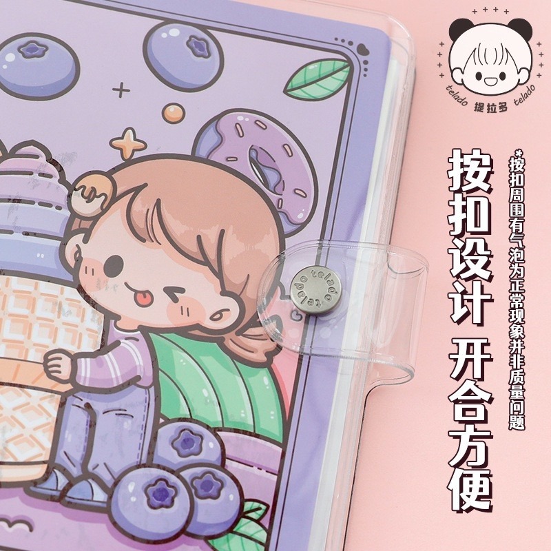 🍀台灣現貨🍀多多醬手帳本 活頁手帳本 方形手帳本 手帳貼紙本 方方本 提拉多手帳本 手帳本 手帳筆記本 可愛手帳本-細節圖3