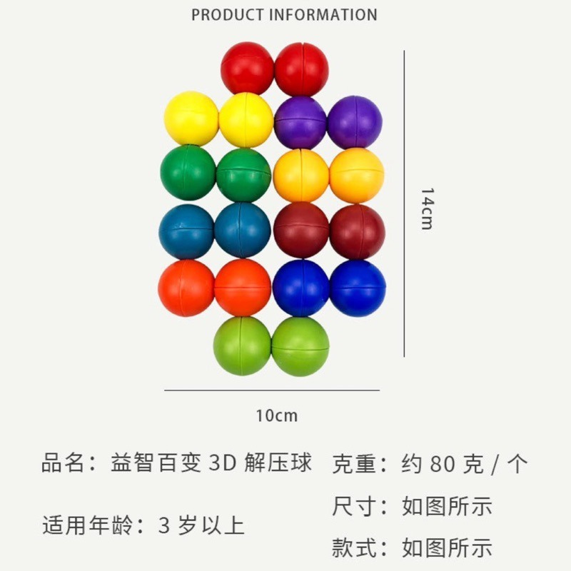 🍀台灣現貨🍀百變解壓魔力球 百變解壓球 魔力球 百變玩具球 立體魔方球 解壓球 減壓魔珠 串珠解壓球 轉珠玩具 益智-細節圖9