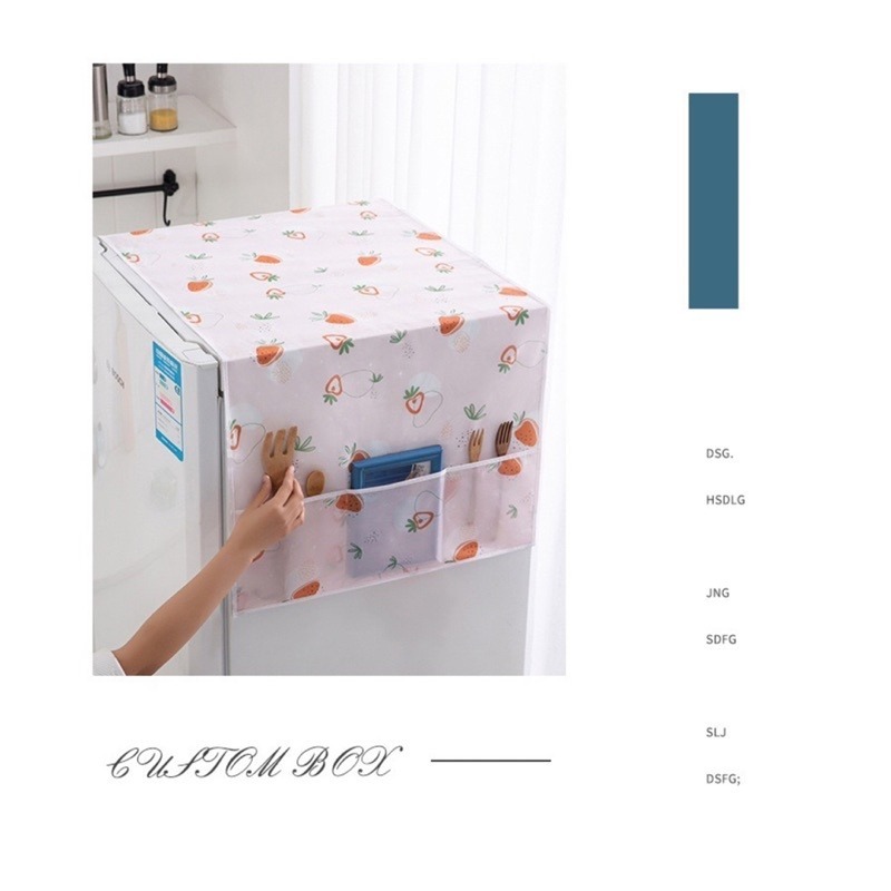 🍀台灣現貨🍀冰箱防塵罩 冰箱防塵掛袋 防塵罩 冰箱布套 冰箱掛袋 防塵冰箱側袋 冰箱掛袋 冰箱防塵布 冰箱收納袋 冰-細節圖8