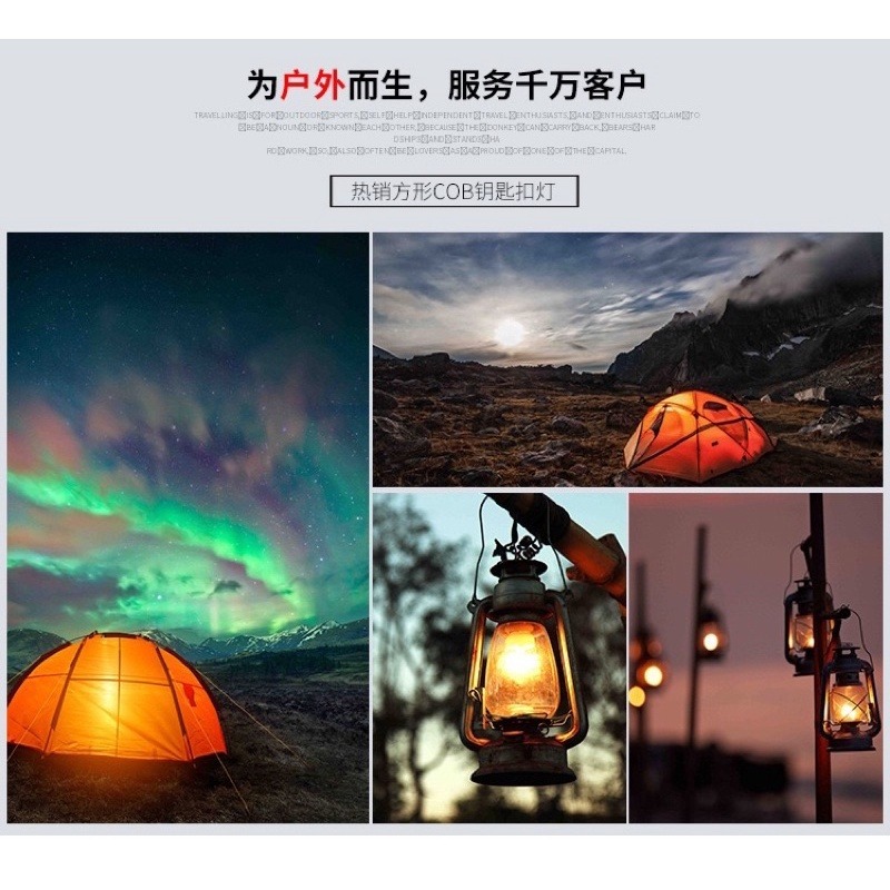 🍀台灣現貨🍀鑰匙扣燈 LED燈 扣環燈 隨身燈 應急燈 工作燈 照明燈 迷你燈 車廂燈 夜間照明燈 便攜迷你燈 方塊-細節圖2