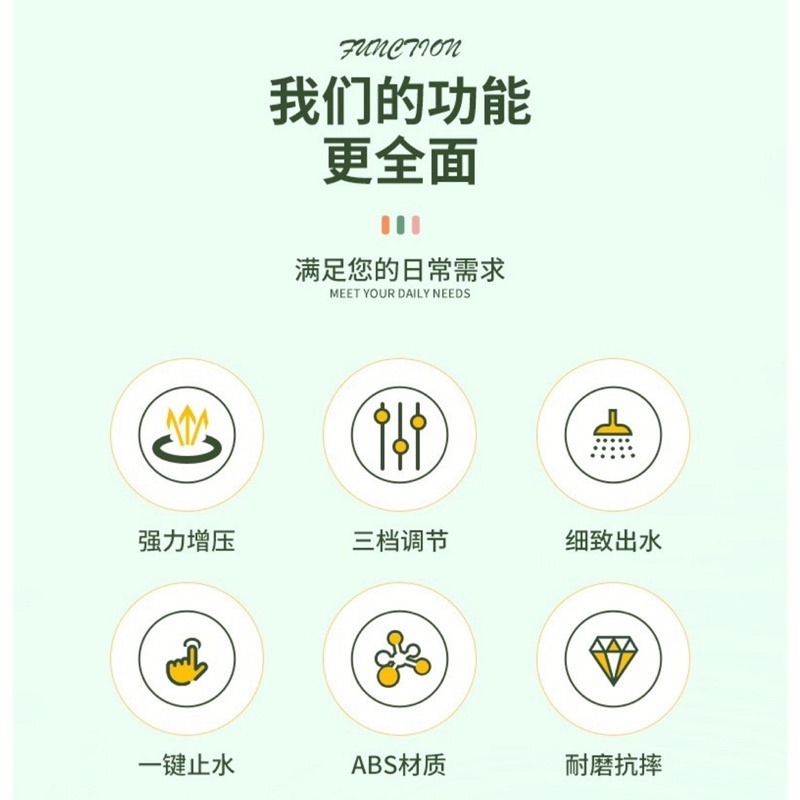 🍀台灣現貨🍀馬卡龍蓮蓬頭 三段式蓮蓬頭 4分接口蓮蓬頭 蓮蓬頭 一鍵止水 加壓蓮蓬頭 花灑頭 淋浴頭 浴室蓮蓬頭 花-細節圖3