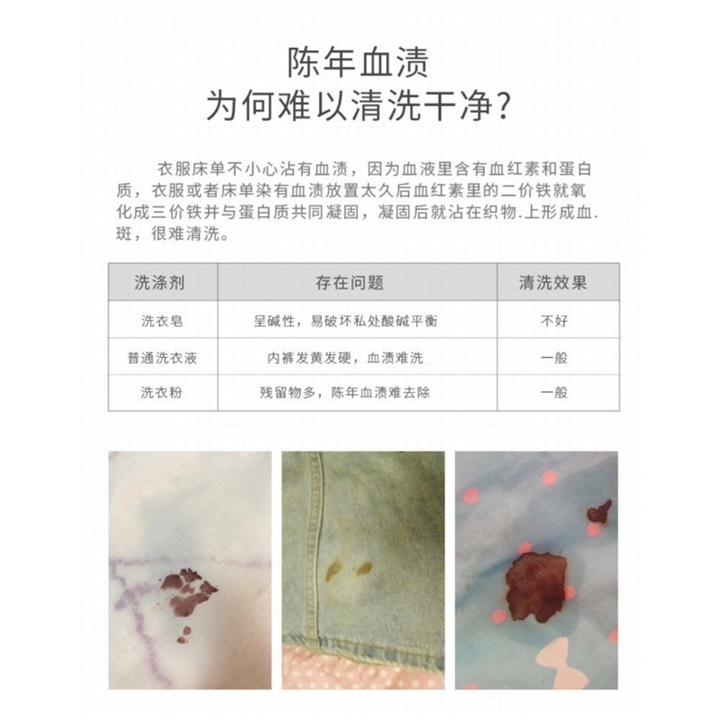 🔥買5送1🔥血漬清洗劑 血漬清洗劑 血漬清潔劑 月經污漬清洗劑 經血清洗劑 血跡清洗劑 去血污清洗劑 經血污漬清洗劑-細節圖3