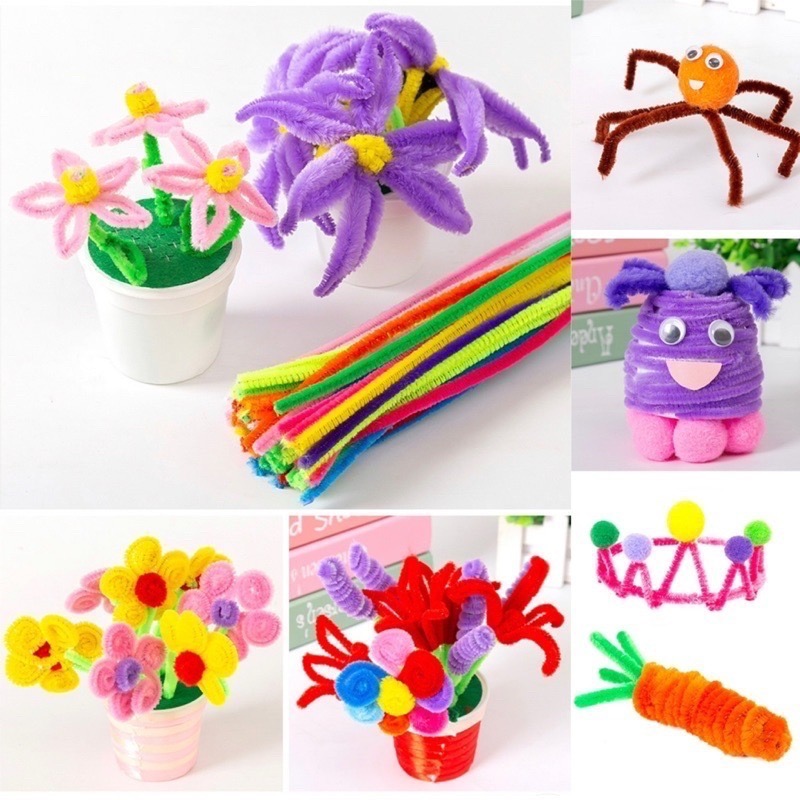 🍀台灣現貨🍀DIY扭扭棒 扭扭棒 100入 毛根 毛根條 單色 多色 混色 馬卡龍 兒童勞作 兒童DIY 彩色毛根-細節圖6
