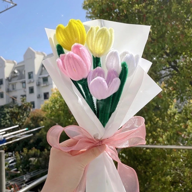 🍀台灣現貨🍀DIY扭扭棒 扭扭棒 100入 毛根 毛根條 單色 多色 混色 馬卡龍 兒童勞作 兒童DIY 彩色毛根-細節圖8