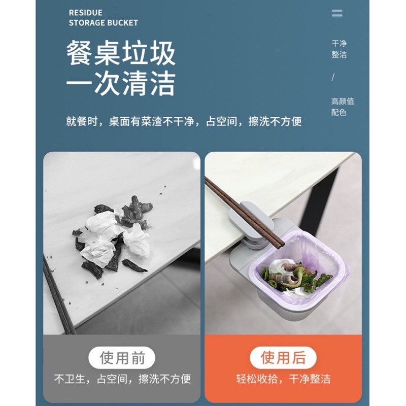 🍀台灣現貨🍀桌面夾式垃圾桶 桌面垃圾桶 桌面旋轉垃圾桶 迷你垃圾桶 桌面收納盒 桌面垃圾盒 隱藏垃圾盒 雜物收納盒-細節圖3