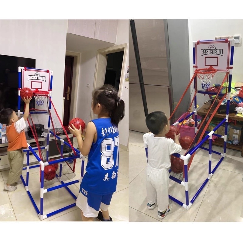 🍀台灣現貨🍀兒童投籃機 兒童籃球架 免撿球投籃機 室內籃球場 籃球框 室內投籃機 大型投球機 可移動投球機 投球架-細節圖8
