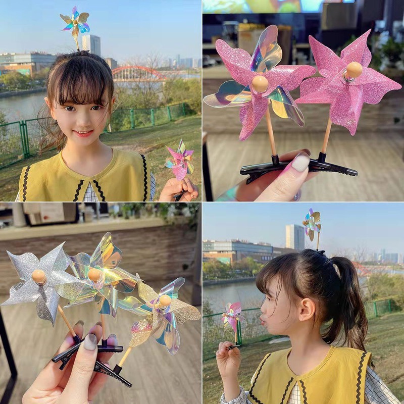 🍀台灣現貨🍀小風車髮夾 風車髮夾 風車飾品 風車髮式 風車頭飾 風車裝飾 迷你風車 小風車 髮夾 髮式 小髮夾 風車-細節圖7