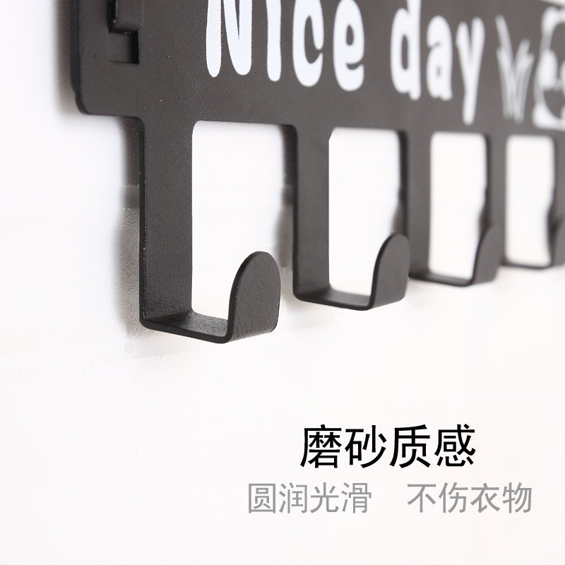 🍀台灣現貨🍀門後掛勾 門背式六連掛勾 鐵藝掛勾 掛勾 門後六連勾 無痕掛勾 門背掛勾 不鏽鋼掛勾 浴室毛巾勾 長排掛-細節圖3