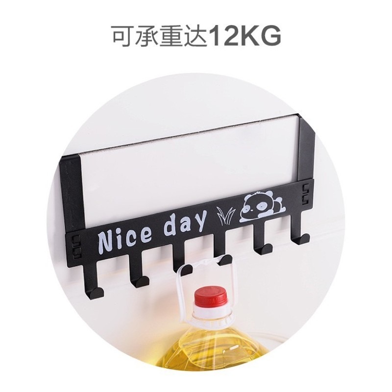 🍀台灣現貨🍀門後掛勾 門背式六連掛勾 鐵藝掛勾 掛勾 門後六連勾 無痕掛勾 門背掛勾 不鏽鋼掛勾 浴室毛巾勾 長排掛-細節圖6