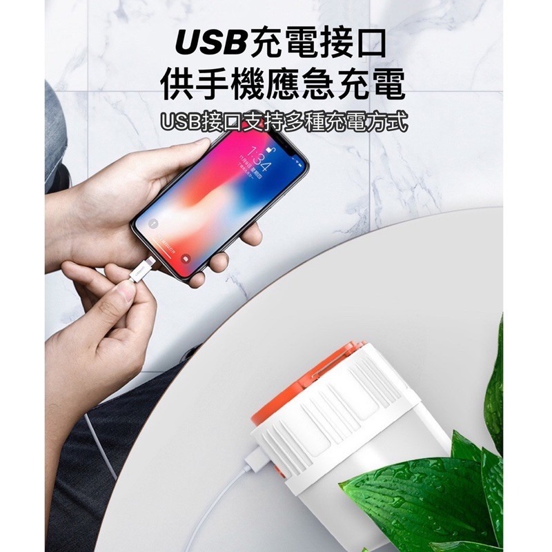 🍀台灣現貨🍀LED露營燈 太陽能充電燈 充電LED燈 多功能野營燈 USB充電 led帳篷燈 防水露營燈 停電燈 照-細節圖3