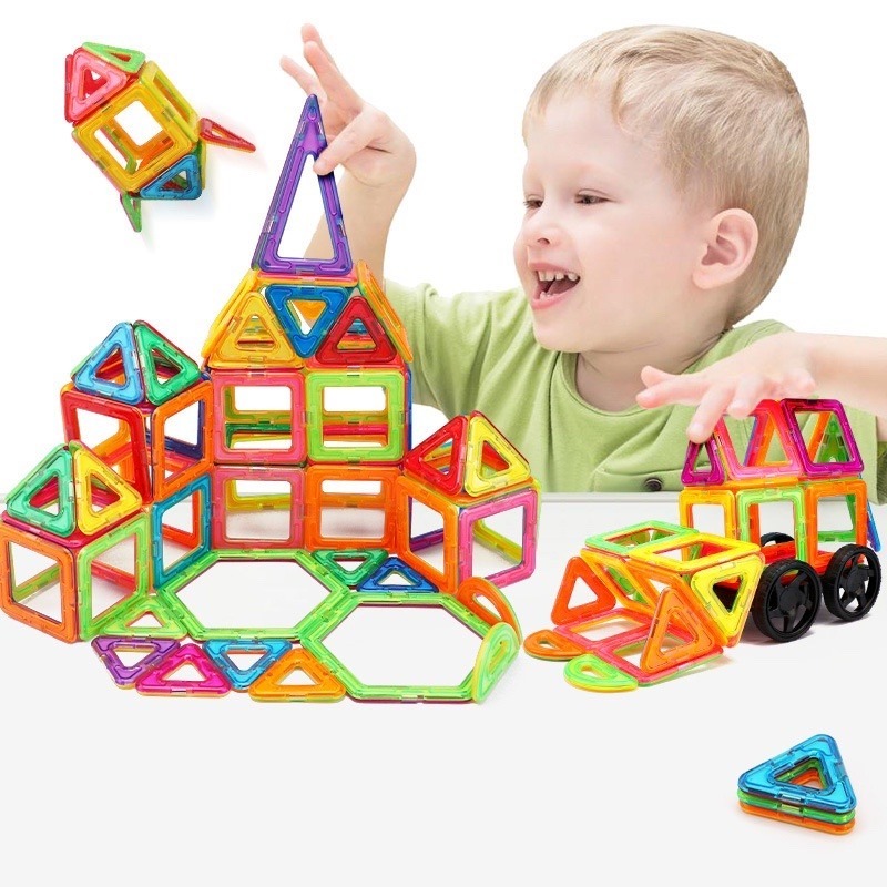 🍀台灣現貨🍀百變磁力片 益智磁力片 磁力片 磁力積木 磁性積木 磁鐵積木 益智積木 積木玩具 拼接積木 益智玩具 玩-細節圖8