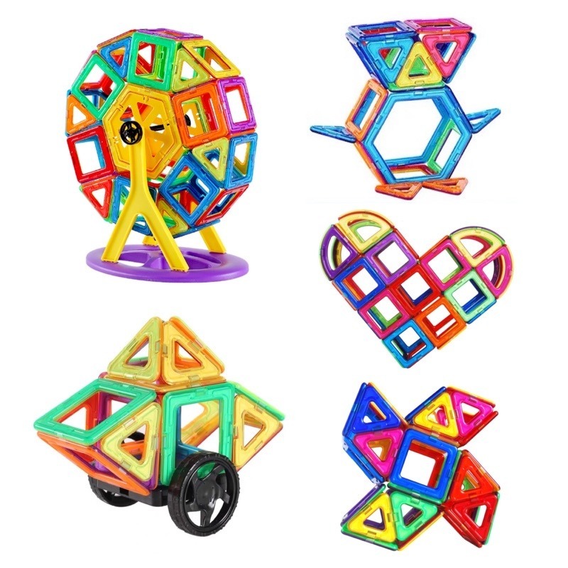 🍀台灣現貨🍀百變磁力片 益智磁力片 磁力片 磁力積木 磁性積木 磁鐵積木 益智積木 積木玩具 拼接積木 益智玩具 玩-細節圖9