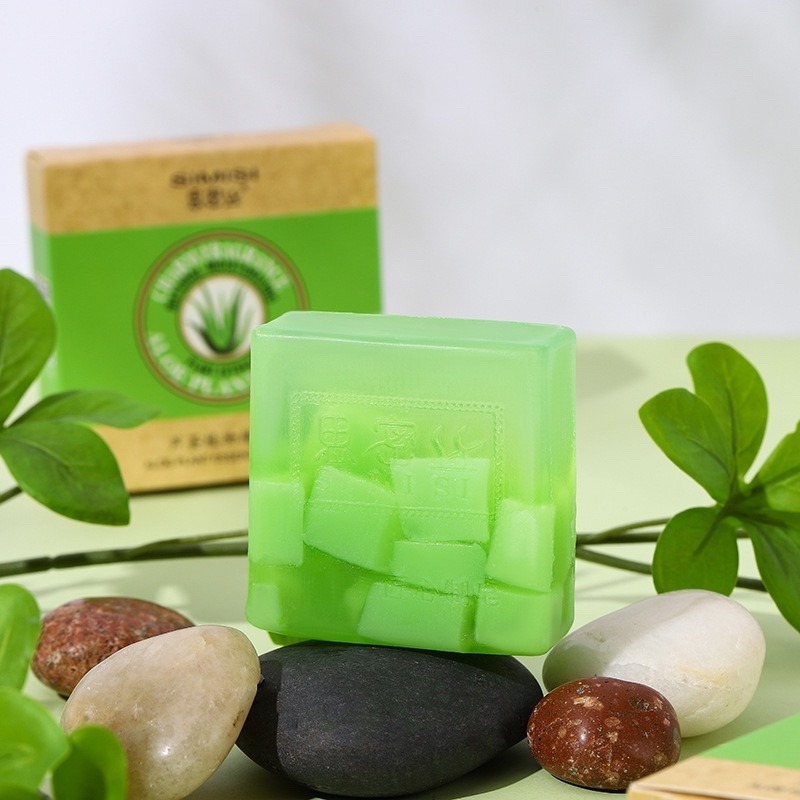 🔥買5送1🔥蘆薈皂 天然蘆薈皂 蘆薈顆粒精華皂 蘆薈精油皂 保濕蘆薈皂 修護保濕皂 補水保濕 沐浴皂 潔面皂 香皂-細節圖8