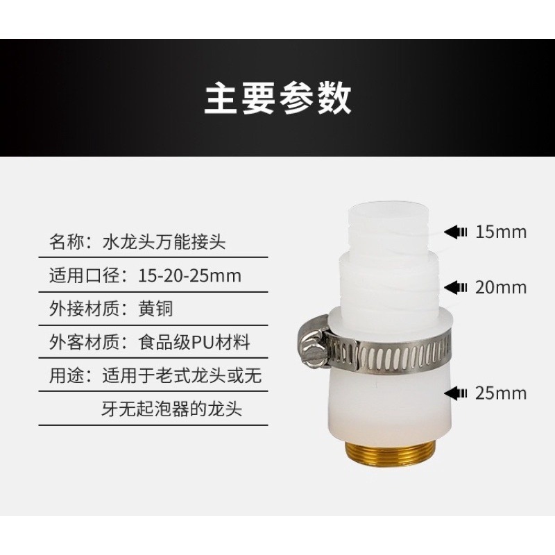 🍀台灣現貨🍀水龍頭萬用接頭 4分接口 萬用接頭 水龍頭轉換接頭 水龍頭轉接頭 萬用轉接頭 衛浴萬用轉換頭 淨水器轉接-細節圖7