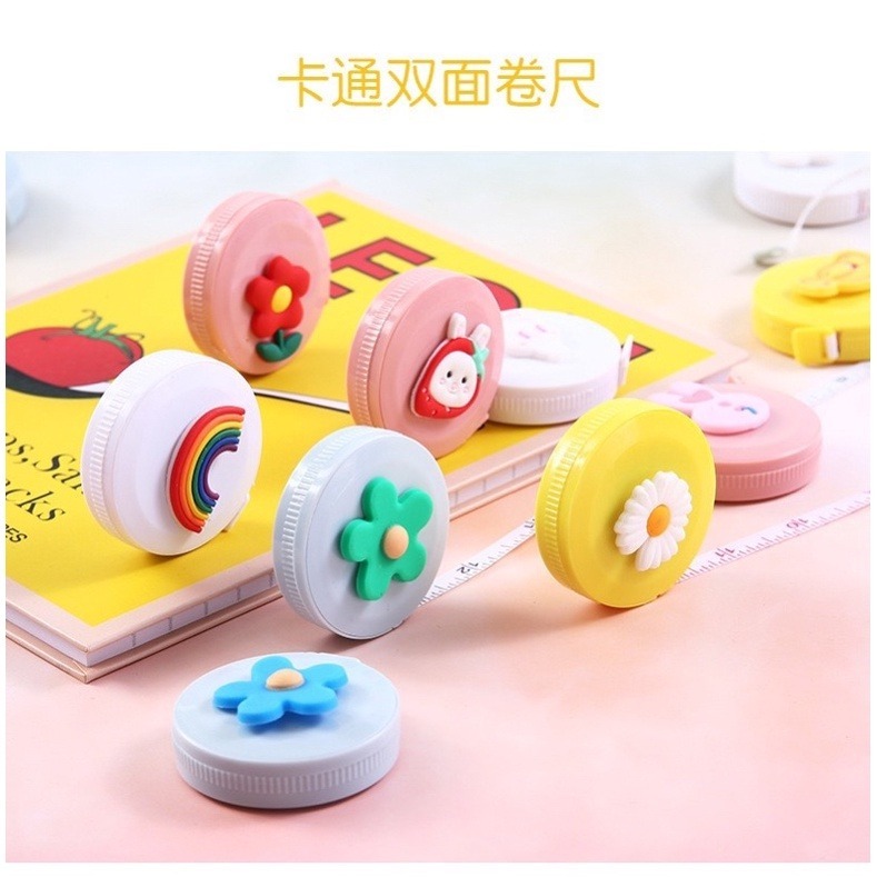 🍀台灣現貨🍀卡通捲尺 可愛卡通捲尺 迷你卷尺 縮捲尺 迷你便攜式小卷尺 小卷尺 便攜皮尺 三圍卷尺 量衣尺 伸縮尺-細節圖2