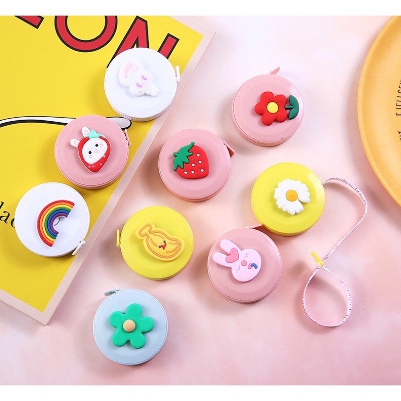 🍀台灣現貨🍀卡通捲尺 可愛卡通捲尺 迷你卷尺 縮捲尺 迷你便攜式小卷尺 小卷尺 便攜皮尺 三圍卷尺 量衣尺 伸縮尺-細節圖7