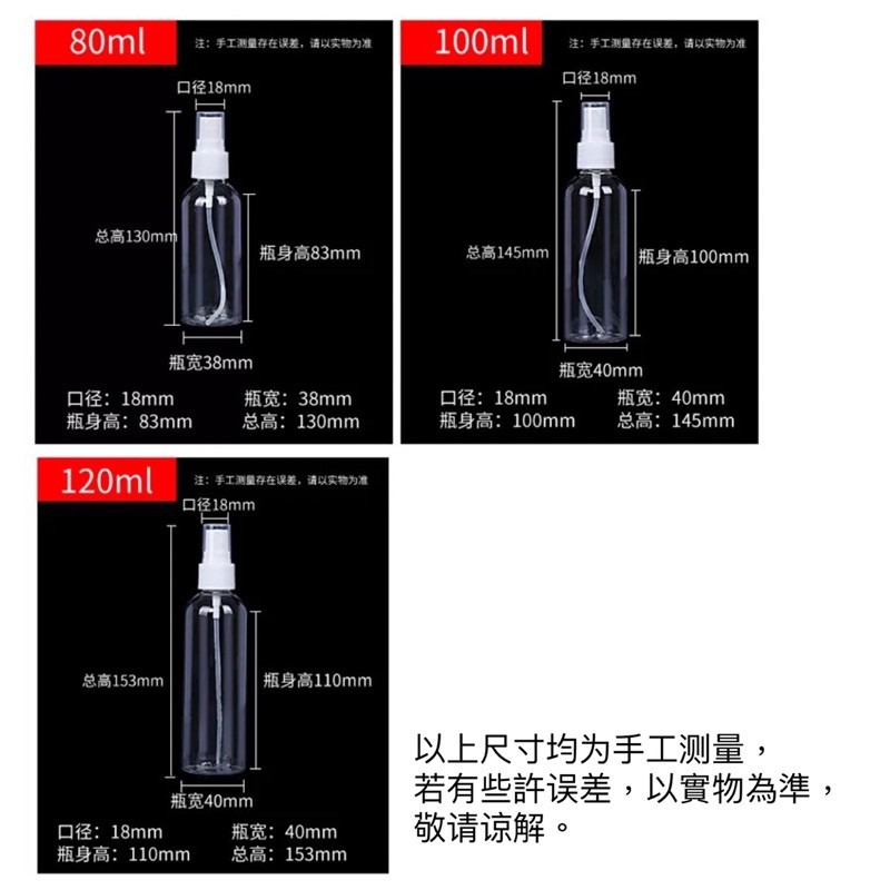 🍀台灣現貨🍀透明噴霧瓶 分裝瓶 化妝品分裝瓶 酒精噴霧 小噴瓶 噴霧瓶 旅行攜帶外出瓶 旅行噴霧瓶 分裝罐 酒精分裝-細節圖8