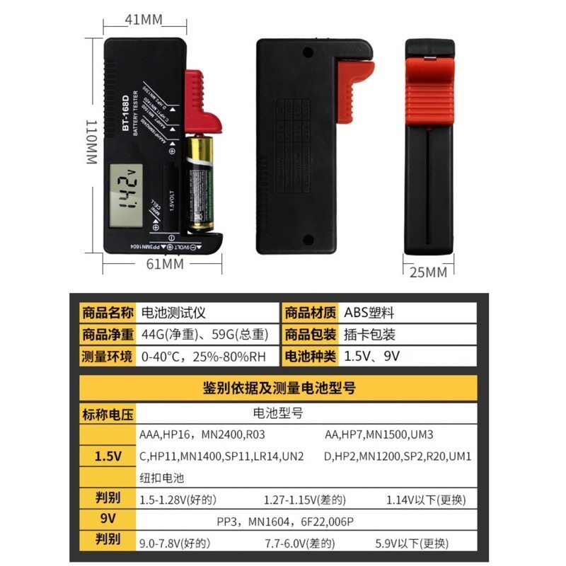 🍀台灣現貨🍀電池電量測量器 電池測試器 電池檢測器 電池測電器 電池電量測試儀 電量測試器 偵測電池電力 顯示電池電-細節圖9