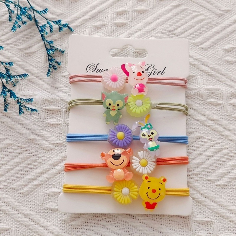 🍀台灣現貨🍀卡通夜光髮圈 兒童夜光髮圈 夜光髮圈 少女髮圈 兒童發圈 可愛髮圈 卡通髮圈 女孩髮飾 紮頭髮髮圈 彈力-細節圖4