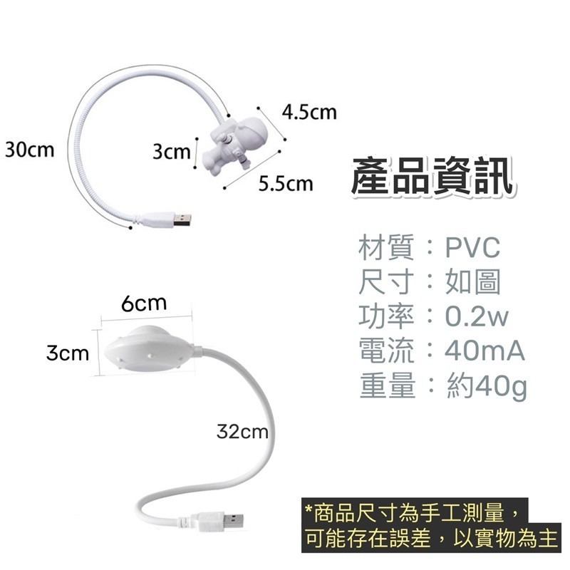 🍀台灣現貨🍀太空人USB小夜燈 隨身燈  USB小夜燈 學生閱讀燈 LED小夜燈 USB創意小台燈 USB護眼燈 小-細節圖8