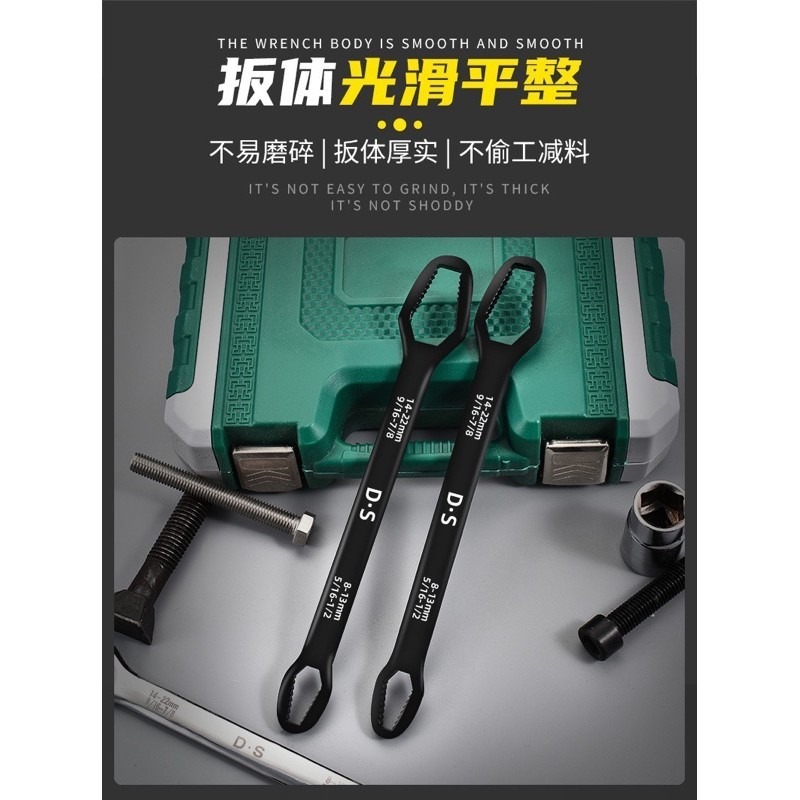 🍀台灣現貨🍀萬能雙頭梅花板手 多功能板手 自緊可調整 梅花板手 板手 快速板手 五金工具 六角扳手 雙頭扳手 鬆螺絲-細節圖2