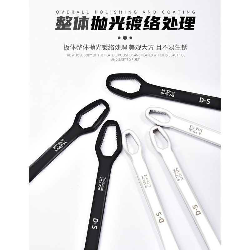 🍀台灣現貨🍀萬能雙頭梅花板手 多功能板手 自緊可調整 梅花板手 板手 快速板手 五金工具 六角扳手 雙頭扳手 鬆螺絲-細節圖4