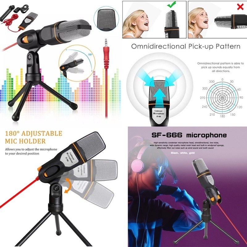 🍀台灣現貨🍀桌上型麥克風 電腦麥克風 電競麥克風 遊戲麥克風 直播麥克風 K歌麥克風 三腳架麥克風 錄音麥克風 麥克-細節圖7