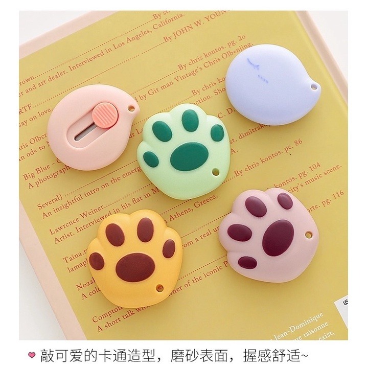 🍀台灣現貨🍀貓掌美工刀 貓爪美工刀 迷你貓爪小刀 貓掌造型小刀 肉球美工刀 迷你小刀 熊爪美工刀 便攜小刀 小美工刀-細節圖7