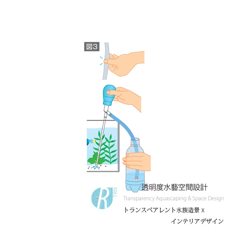 透明度 TRN｜GEX 五味｜小型缸換水組｜虹吸管 按壓式洗砂器-細節圖5