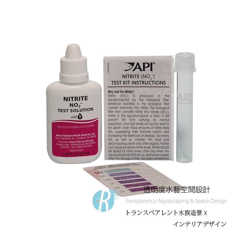 透明度 TRN｜API 魚博士｜NITRITE TEST KIT 亞硝酸測試劑｜NO2｜180次-細節圖2