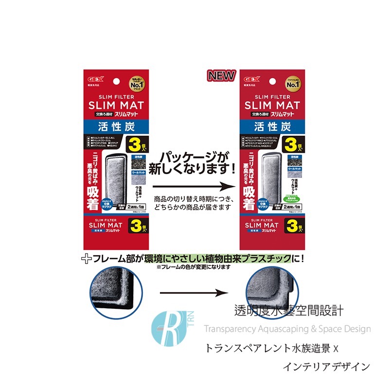 透明度 TRN｜GEX 五味｜SLIM MIT USB薄型過濾器｜Mini/S2/M3/L4｜活性碳板｜改善水色及異味-細節圖6