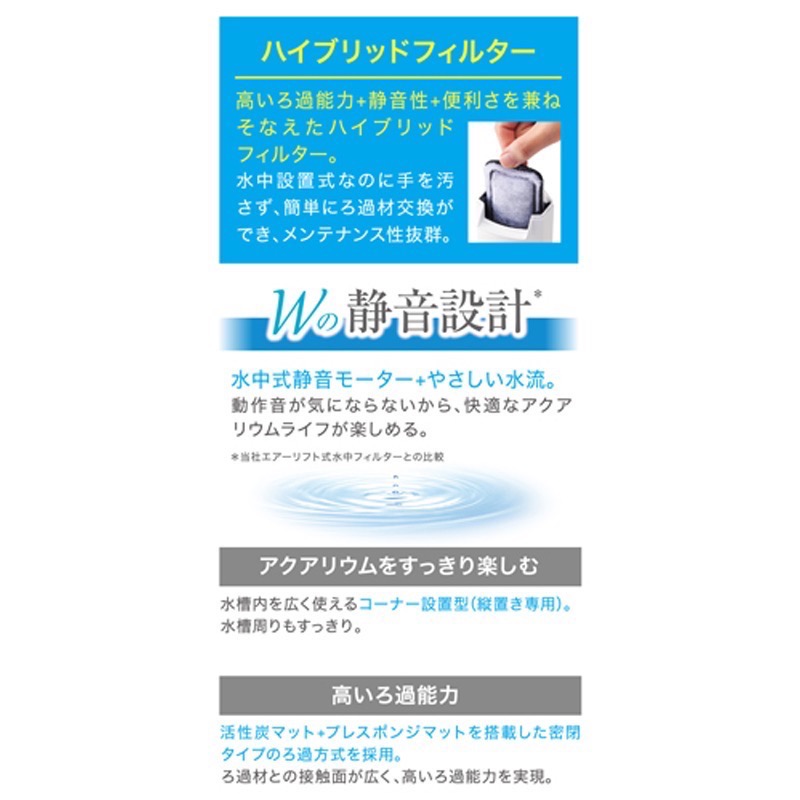 透明度 TRN｜GEX 五味｜SILENT FLOW SP SLIM 角落多用途過濾器｜黑｜168L/h｜低水位過濾器-細節圖6