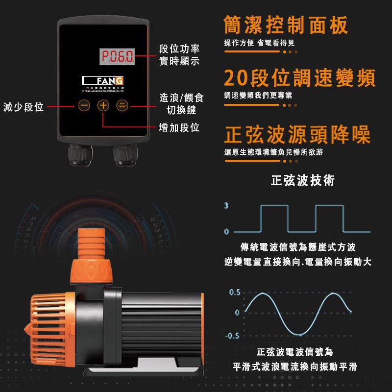透明度 TRN｜一方 Yifang｜2.0S智能變頻馬達 SF-9000｜9000L/h｜水陸馬達 沈水馬達-細節圖3