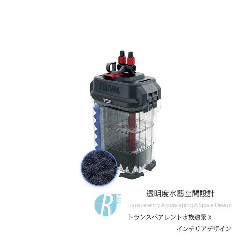 透明度 TRN｜HAGEN 赫根｜FLUVAL 富濾霸 多功能圓桶過濾器 306/406/307/407｜波浪培菌生化棉-細節圖3