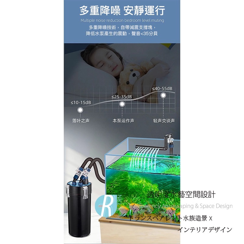 透明度 TRN｜スーパー魚 酷魚/超魚｜五層靜音缸外過濾器 KY-5L｜700L/h｜外置圓桶-細節圖3